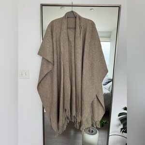 Vintage Wool Fringe Shawl Wrap